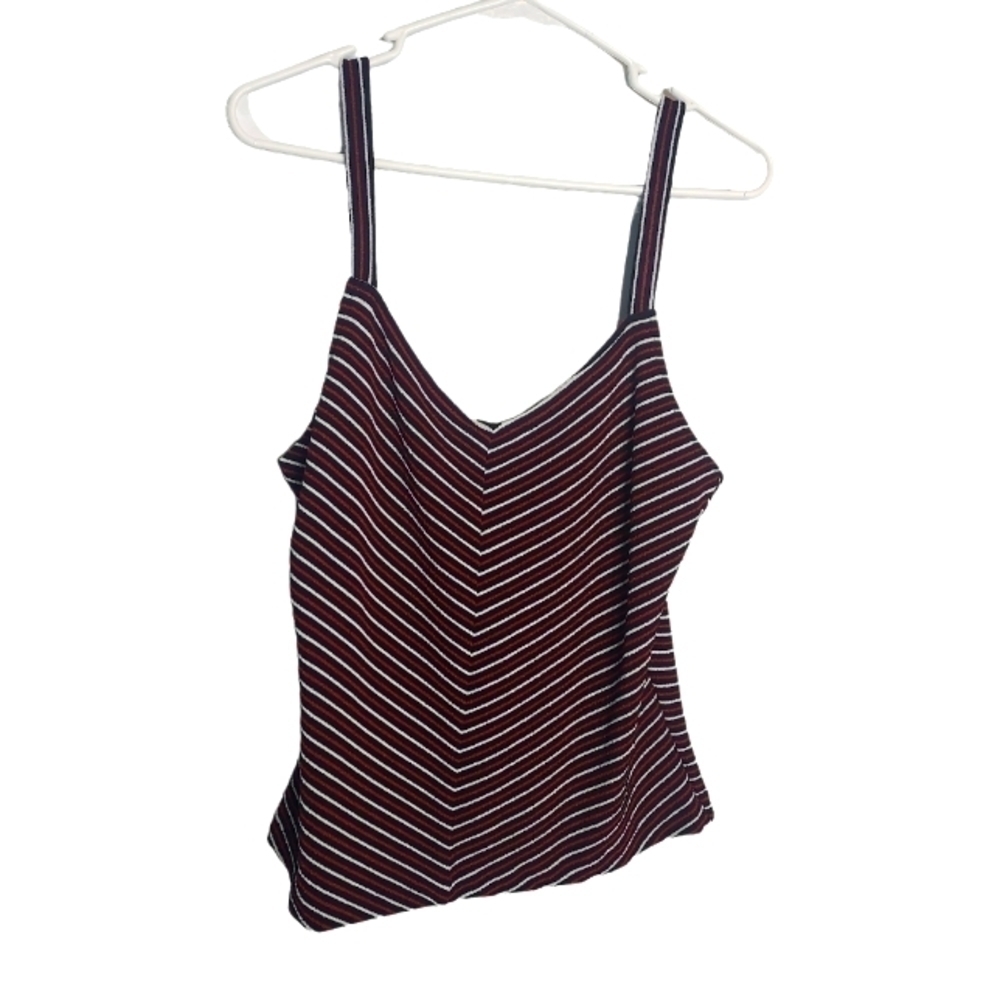 VIRGO WOMENS RED WHITE & BLACK TANK TOP SIZE 14